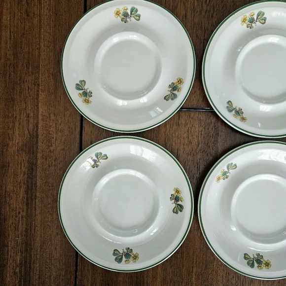 Vintage Wedgwood Enoch Florabunda Botanical/Floral Saucer Plates - Picture 2 of 5